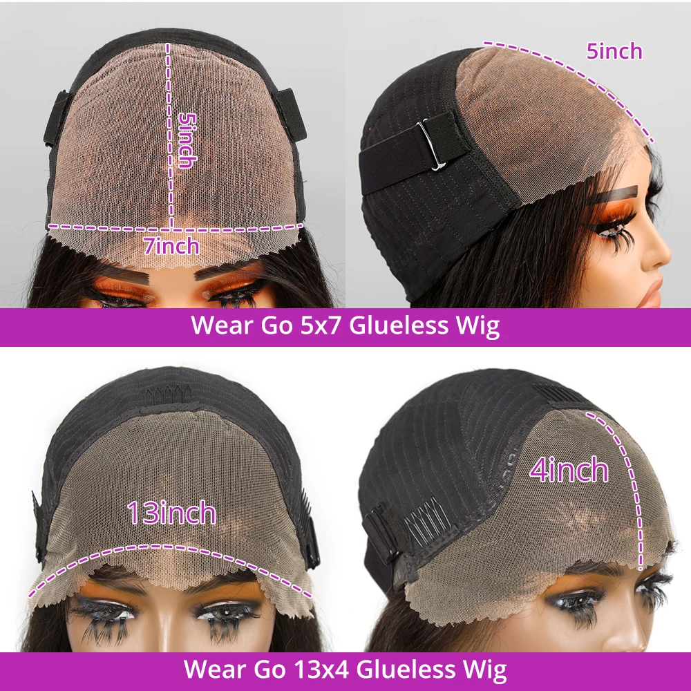 موجة المياه العميقة 13x4 HD الدانتيل الباروكات الأمامية 30 40 بوصة 250 الكثافة غريب مجعد 100% شعر مستعار بشري بدون صمغ جاهز للارتداء والذهاب