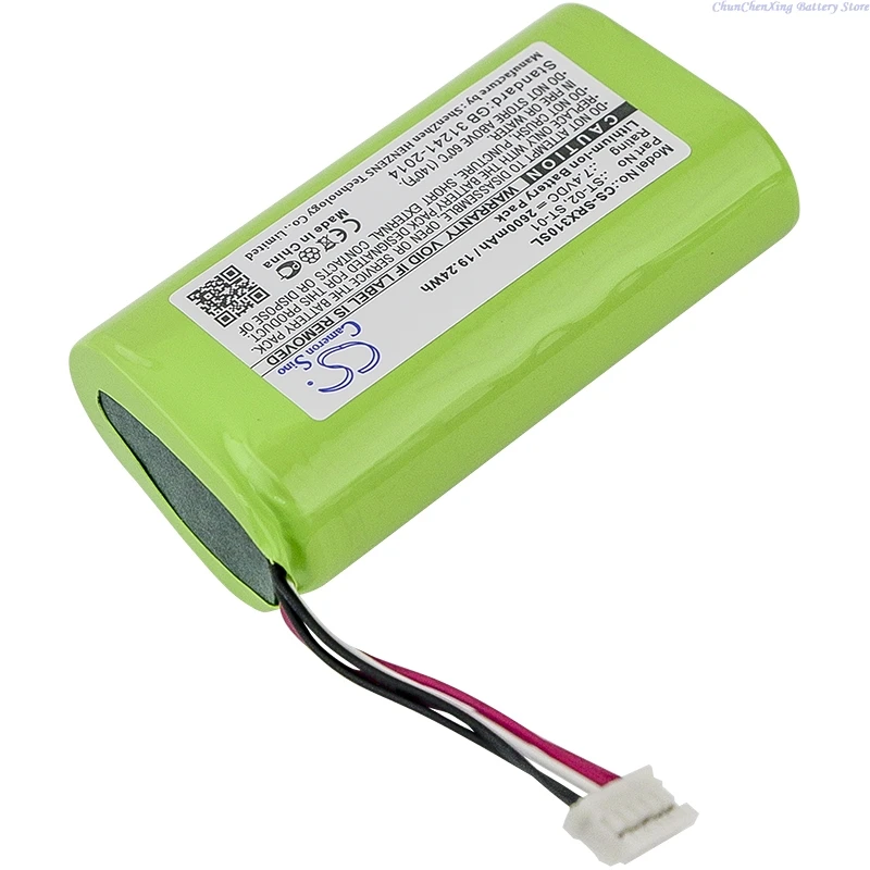 카메론 시노 스피커 배터리 ST-01, 소니 SRS-X3,SRS-XB2, SRS-XB20 및 도구, 7.4V, 2600mAh