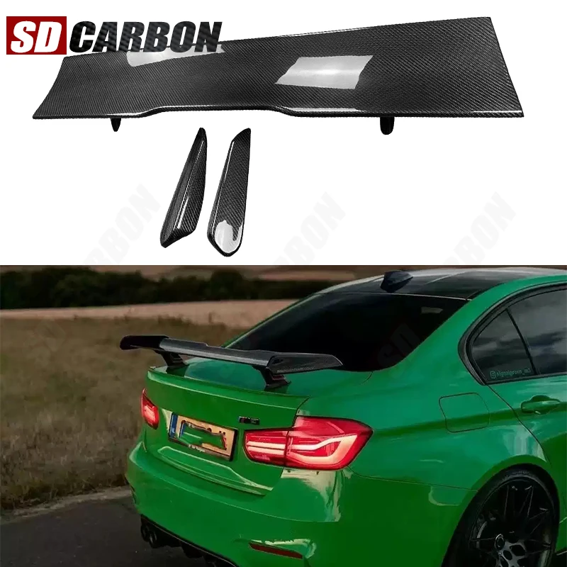 

For BMW M3 F80 G80 M4 F82 F83 G82 G83 Real Carbon Fiber Spoiler Car Rear Trunk Spoiler Tail fins Wing Extension Upgrade body kit