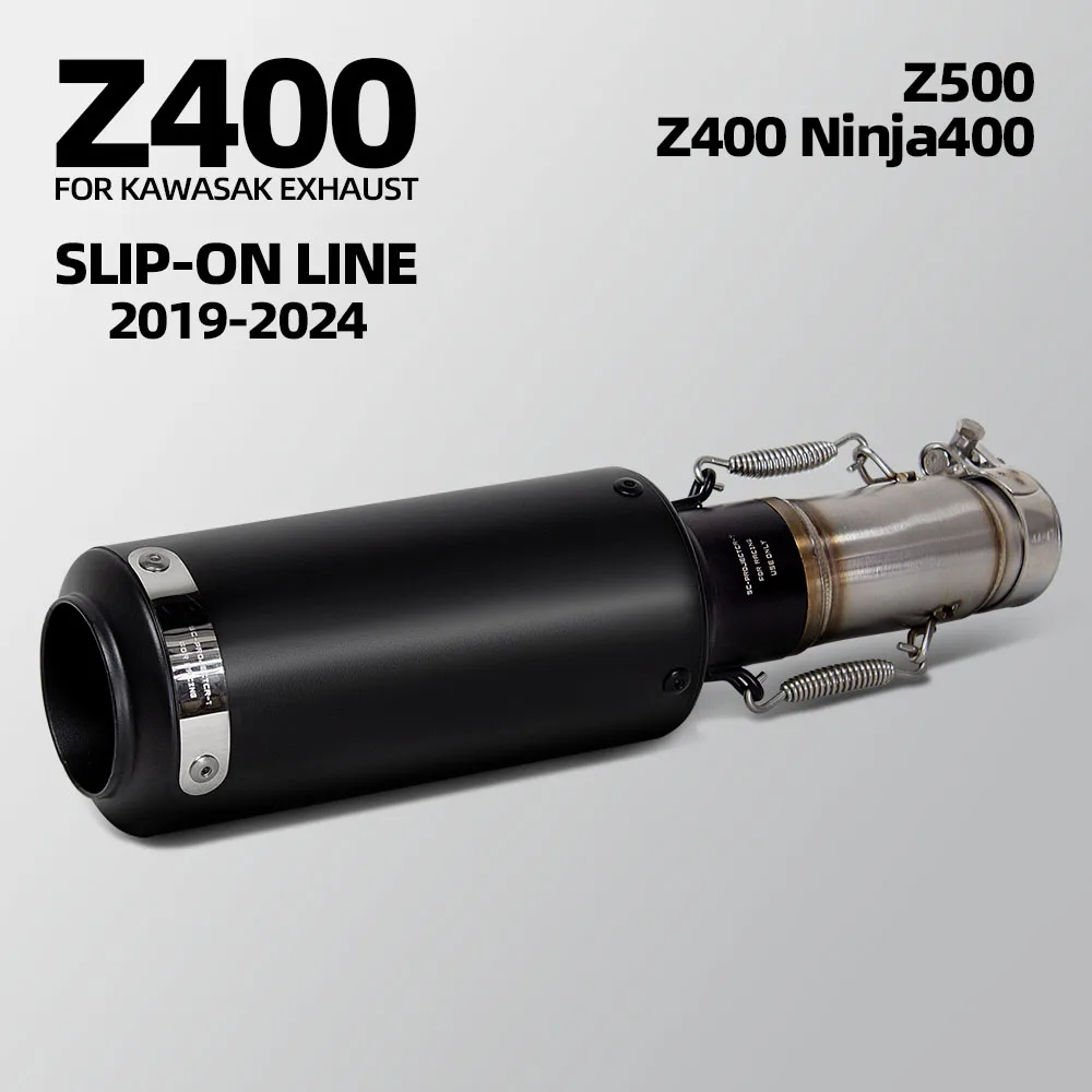 

For Kawasaki Ninja 400 Ninja 500 Z400 Z500 2019-2024 Motorcycle Slip on Line Exhaust Adapter Middle Pipe Connect Project Muffler
