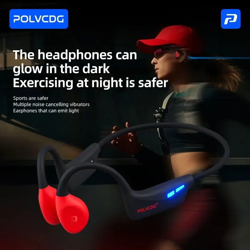 

Наушники POLVCDG H50 для бега и марафона с костной проводимостью, ночная подсветка, IPX8, для плавания, 32 ГБ памяти, Bluetooth, для велоспорта