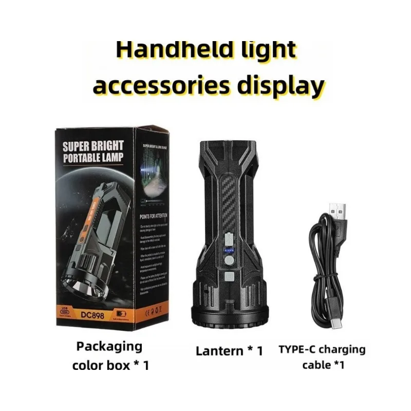 Multifunctional Portable LED COB Side Light Outdoor Rechargeable Long Battery Life Emergency Strong Light for Camping Repair