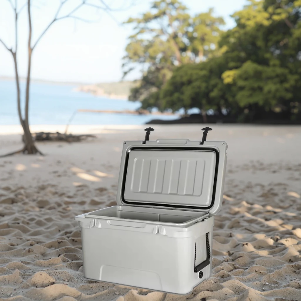 45QT Rotomolded PE Marine Grade Cooler Box BPA-Free Heavy Duty Waterproof Portable Thermal Ice Chest For Fishing