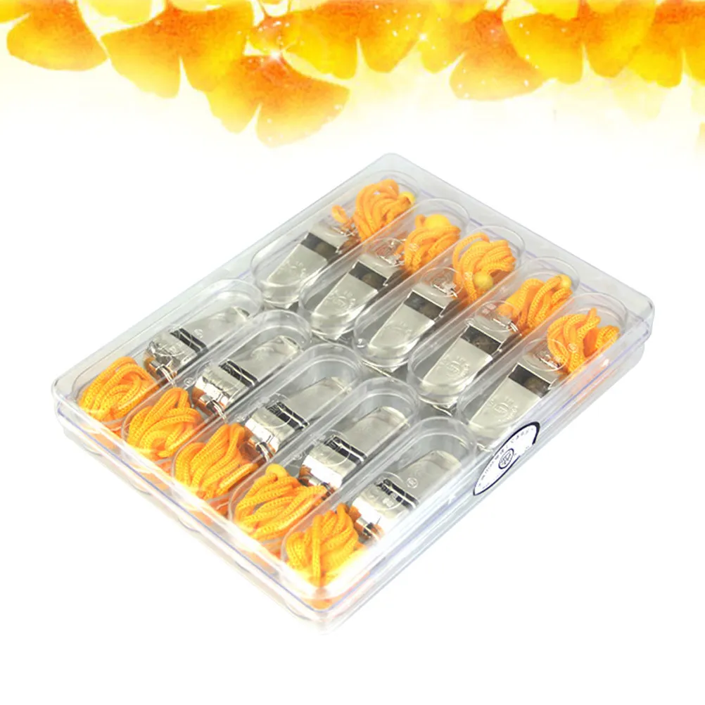 

10pcs Sports Steel Loud Metal Loud Emergency For Survival Outdoor Emergency Whistle Metal Referee Whistle