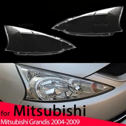 For Mitsubishi Grandis 2004-2009 Auto Front Headlight Cover Left and Right Headlamp Lamp Shell Mask Lampshade Lens Polycarbonate