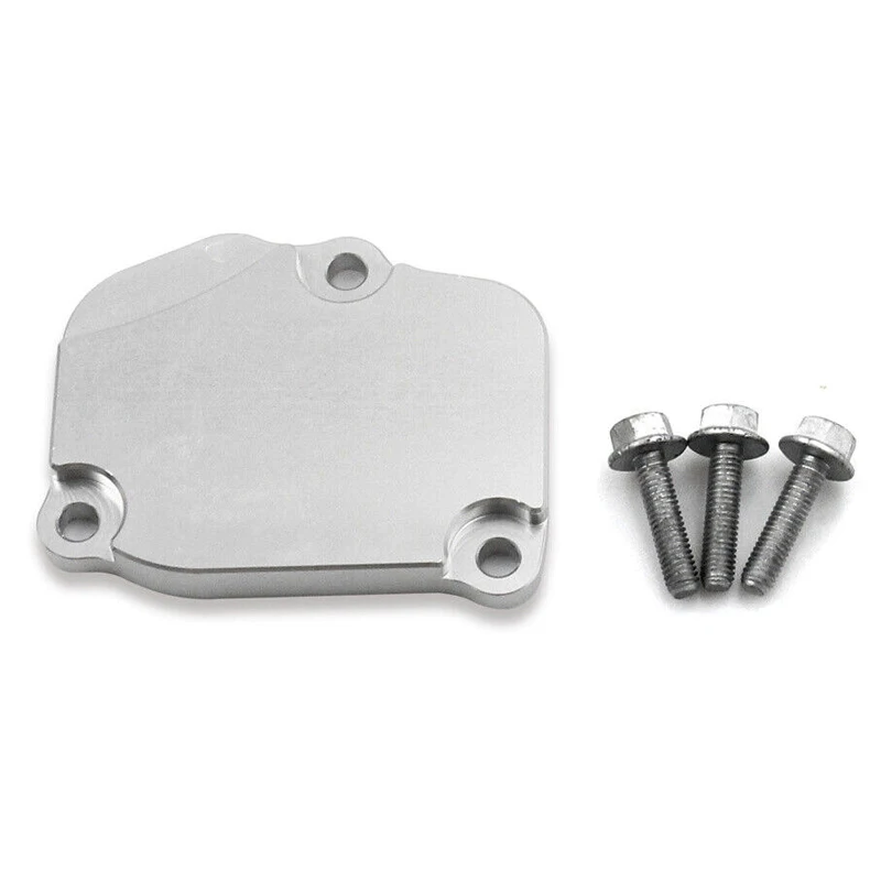 Engine Billet Timing Chain Tensioner Cover Plate Bolt Silver Aluminum Alloy Fit for Honda Acura K-Series K20 K20A K20Z K24 K24A