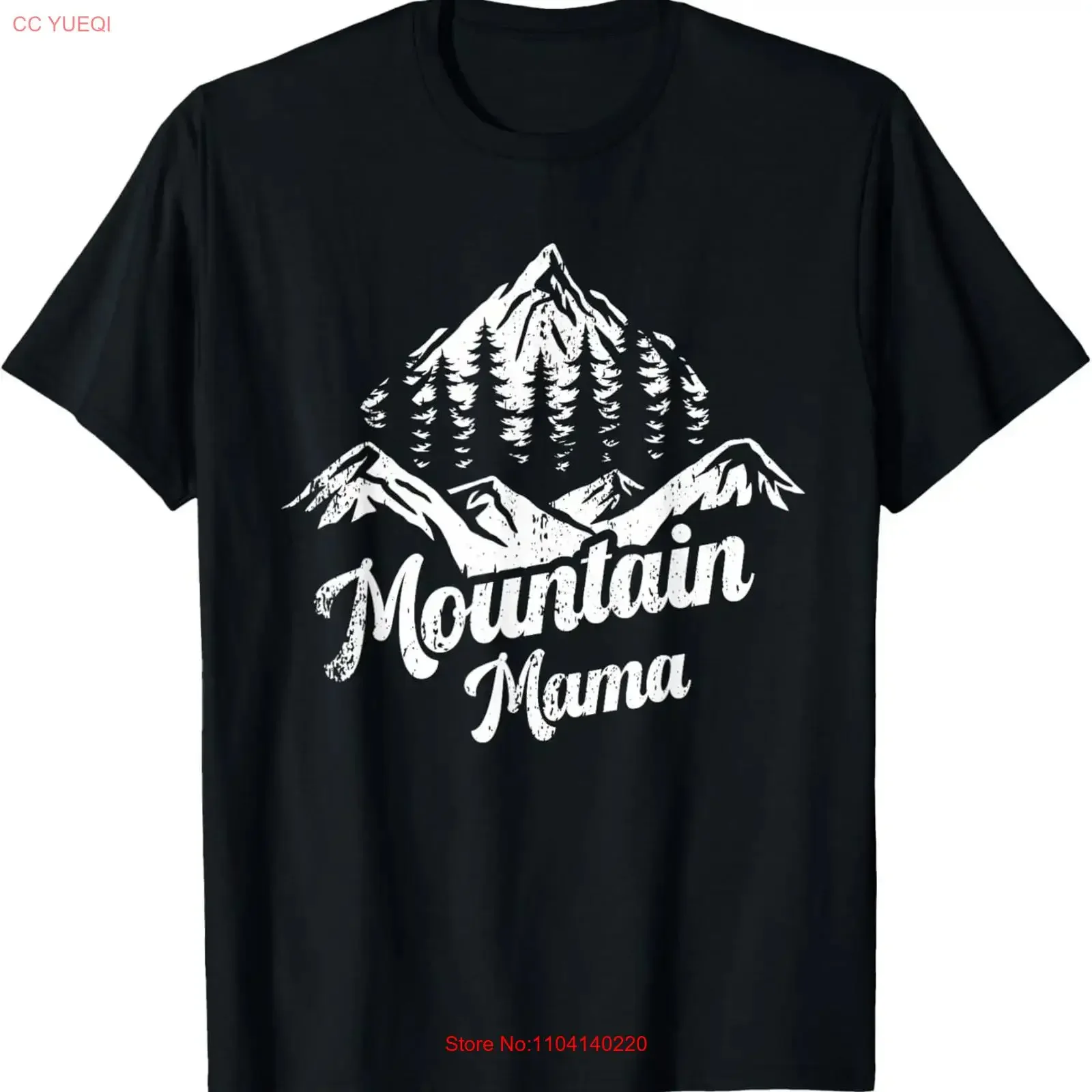 Mountain Mama Camping Hiking Mom Adventure Mothers Day T Shirt for Dad vintage Washed Soft homme Slightly Unisex Versatile