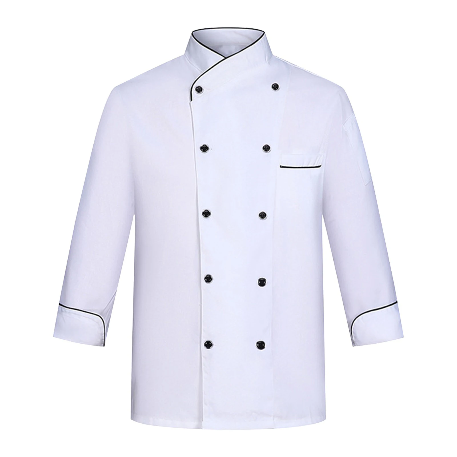 Solid Color Long Sleeves Kitchen Workwear Button Oil-Proof Cardigan Uniform For Chef Waterproof Chef Uniform