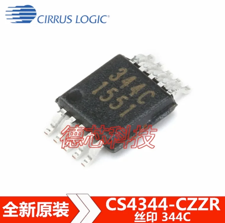 1pcs /LOT   New Origin CS4344-CZZR  CS4344-CZZ  CS4344   MSOP-10   Digital to analog converter  DAC   Chip IC New Original