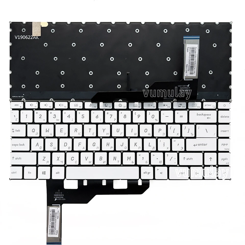 Masa　RK　板 Russian Backlit Keyboard for MSI Modern 15 A10M A10RAS A10RBS MS
