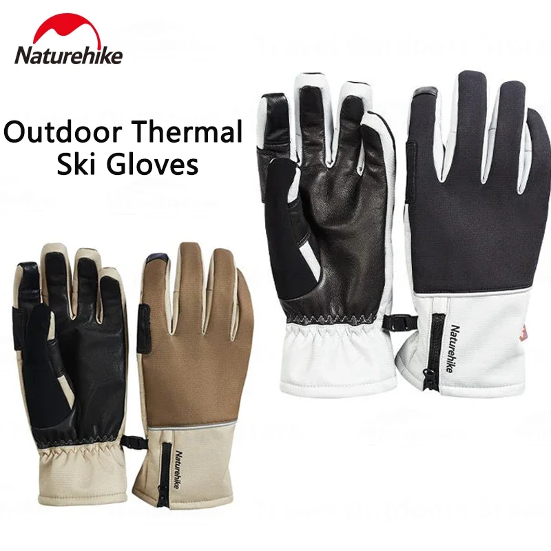 

Naturehike Outdoor Thick Thermal Ski Gloves Winter Camp Cycling Mountaineering Anti-slip Gloves Waterproof Touch Screen Gloves