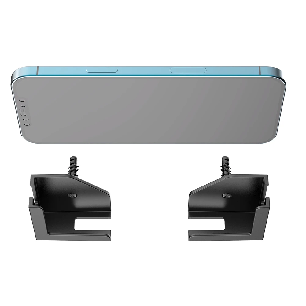2 Sets Phone Tablet Charging Holder Stand Fixed by Adhesive Or Screw Wall Shelf Versatile Holder for Tablet/Mobile Phone/Router