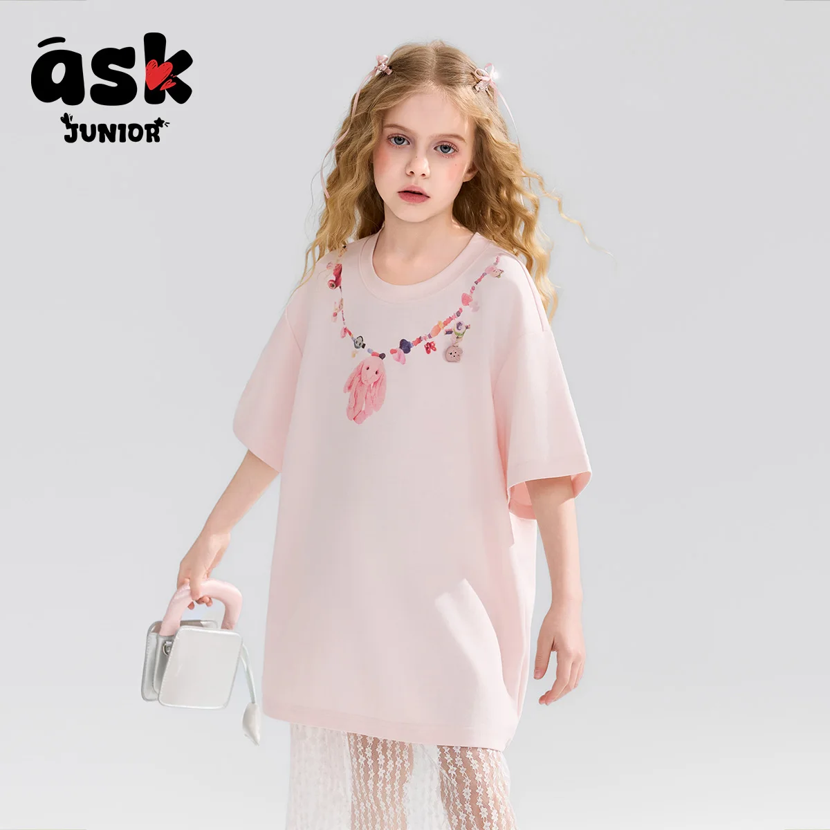 اسأل فستان تي شيرت شبكي مطبوع عليه حيوانات ممتعة للفتيات الصغيرات #2