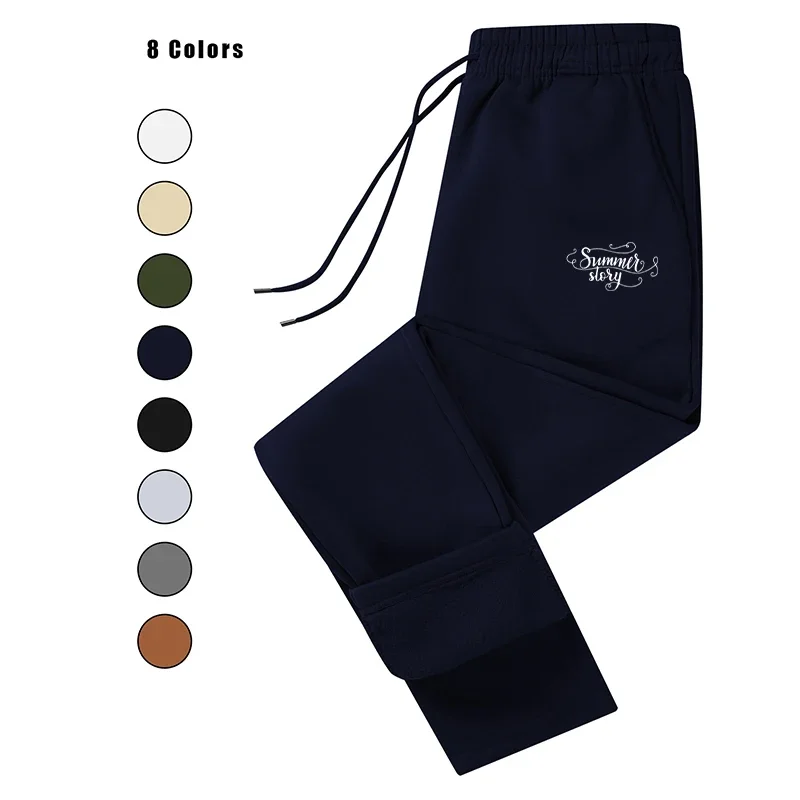 

Printed Fleece Men's Autumn Winter Fashion Jogging Drawstring Casual Sports Sweatpants Trousers