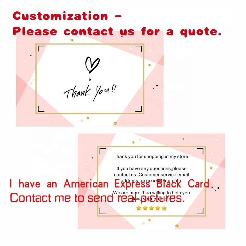 

custom.Customized High Quality Business Paper Card Printing Coated Paper Thank You Card