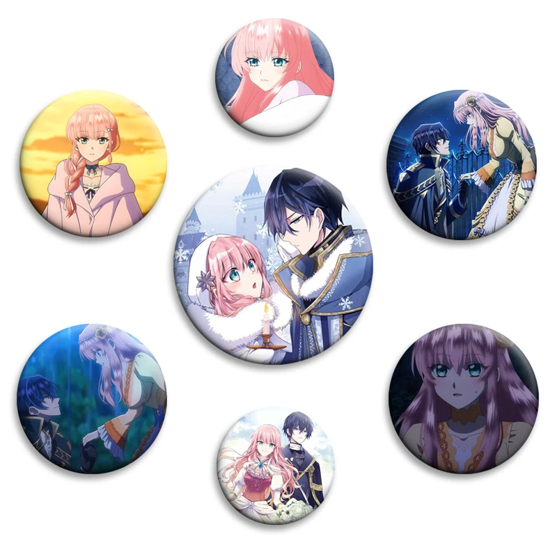 Anime 7th Time Loop: The Villainess Enjoys A Carefree Life Married To Her Worst Enemy! Button Pins Creative Brooches Badge Gifts