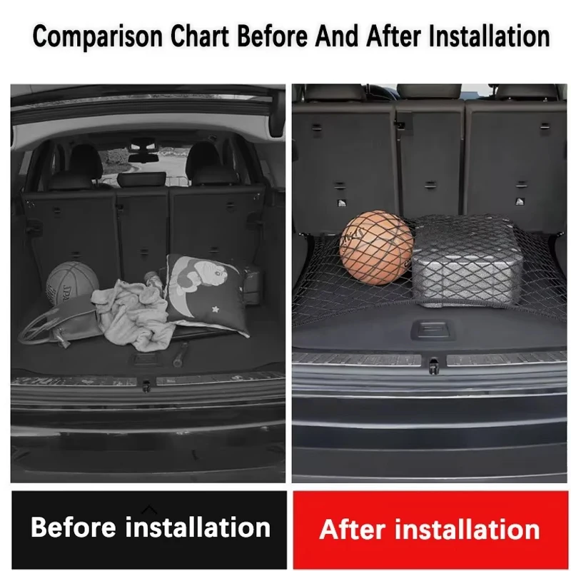 For Vauxhall Holden Opel Astra J 2009-2018 Car Back Rear Mesh Trunk Boot Trunk Net Organizer Back Bag Elastic String Net Parts