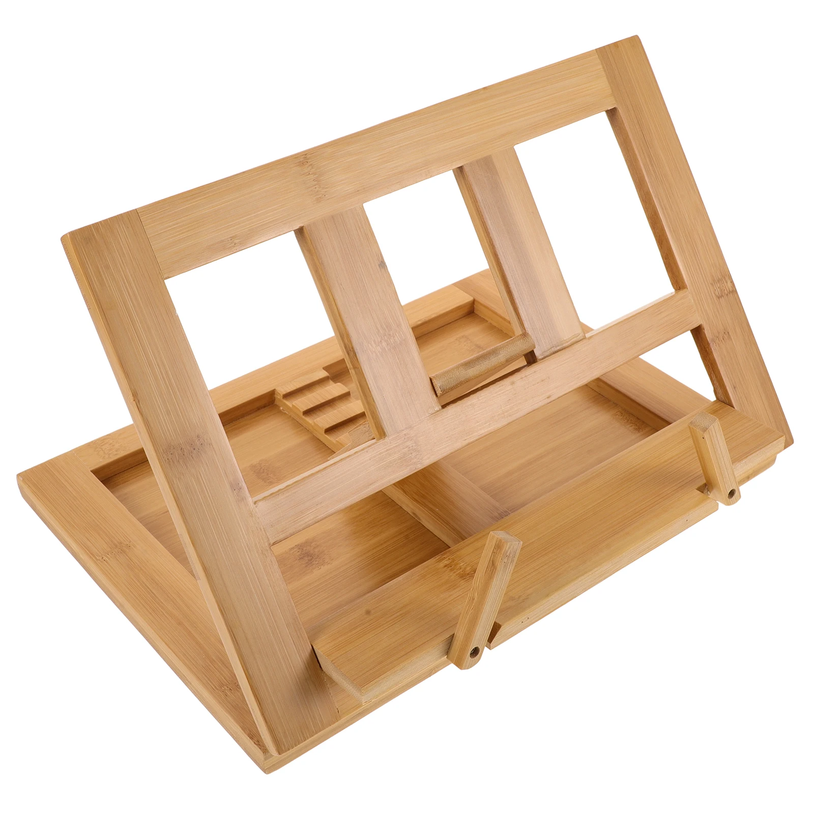 

Music Stand Desktop Book Stands Portable Musical Holder for Reading Bamboo Display