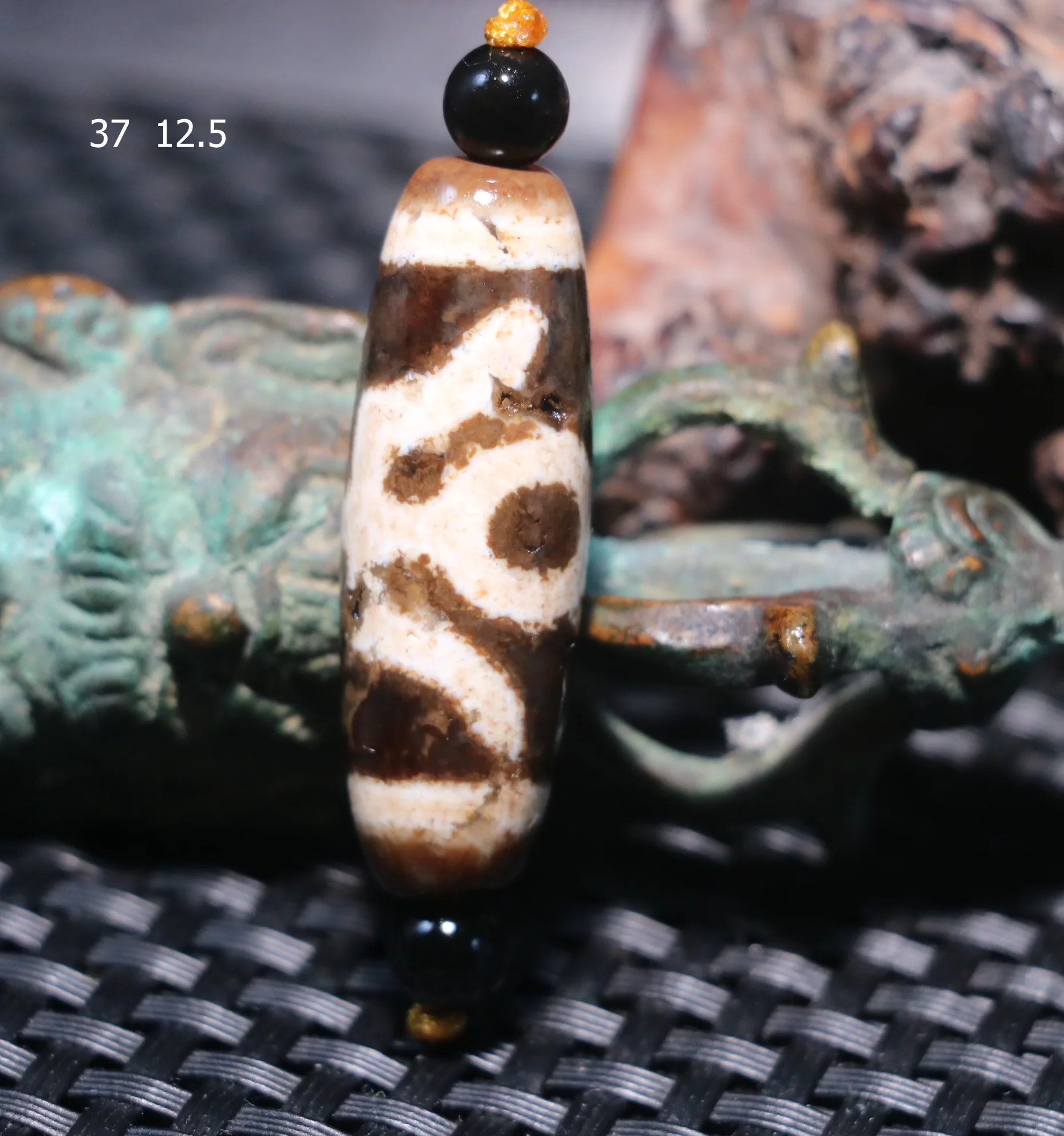 

Magic Energy Tibetan Top Old Agate Guiren Tairen Big Man dZi Bead Size Fit For Making Bracelet For Jewelry Amulet Timestown