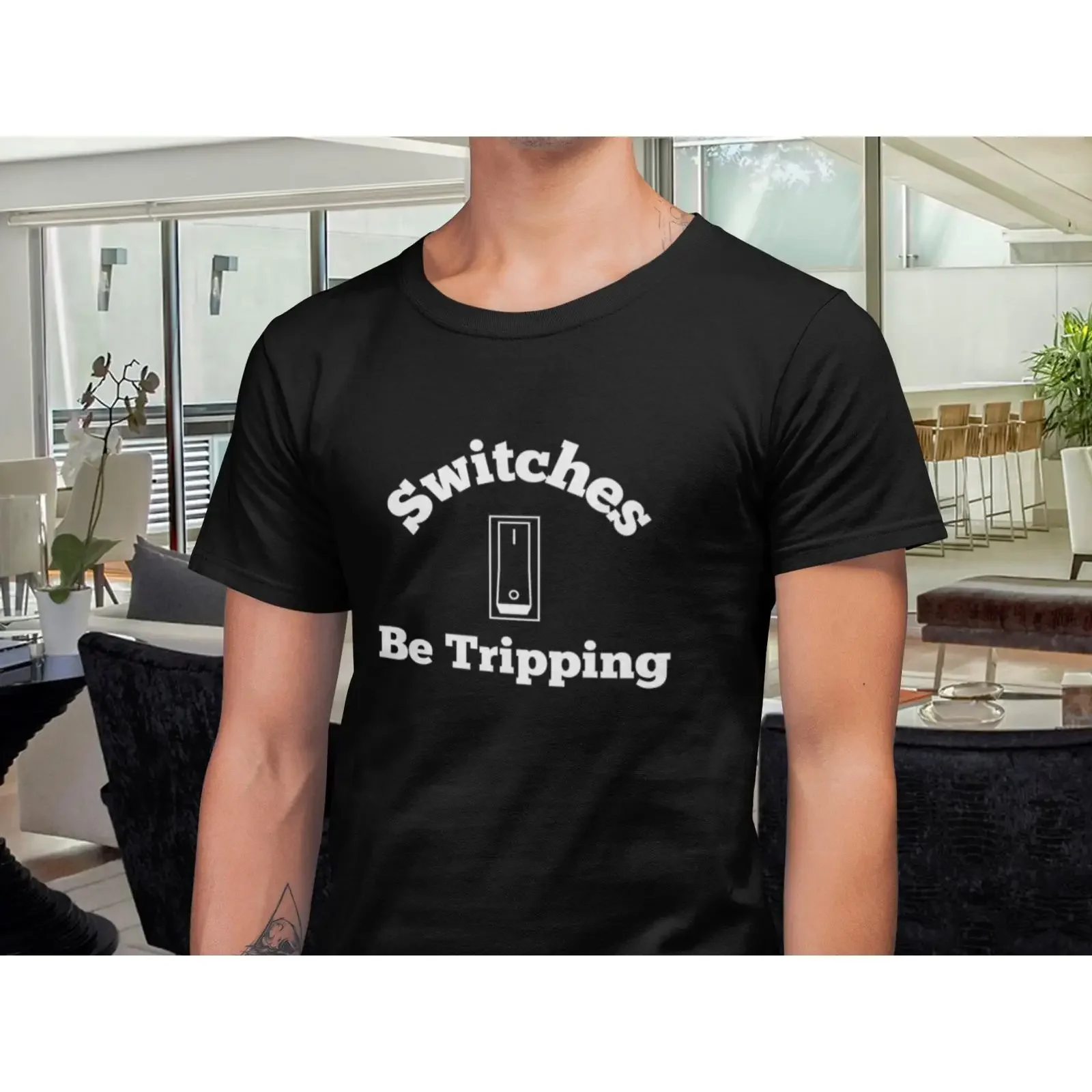 Funny Electrician T Shirt Humor Tools Switches Be Tripping vintage Washed Slightly graphic designer clothes Casual Comfortable