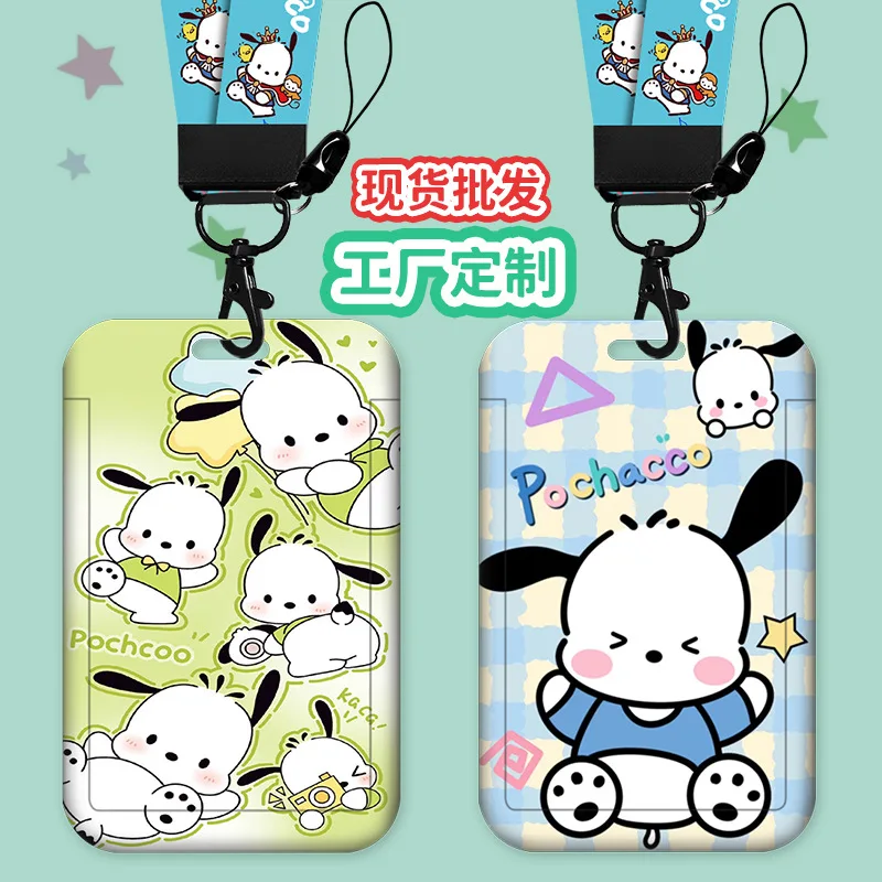 

New Sanrio Pochacco Card Holder Cartoon Public Transportation Card Meal Card Campus ID Card Key Chain Access Card Holder Gift