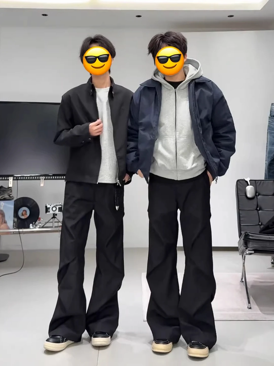 

Мужские брюки Cleanfit: черные, плиссированные, на флисовой подкладке, зимние, повседневные, широкие, драпированные, с прямым кроем, комфортные