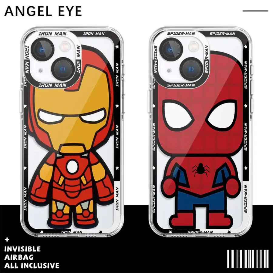 Marvel Cartoon Superhero Case for OPPO A98 A94 A92 A78 A76 A74 A72 A58 A54 4G A55 A16 A17 A32 A57 A31 5G Transparent Soft Cover