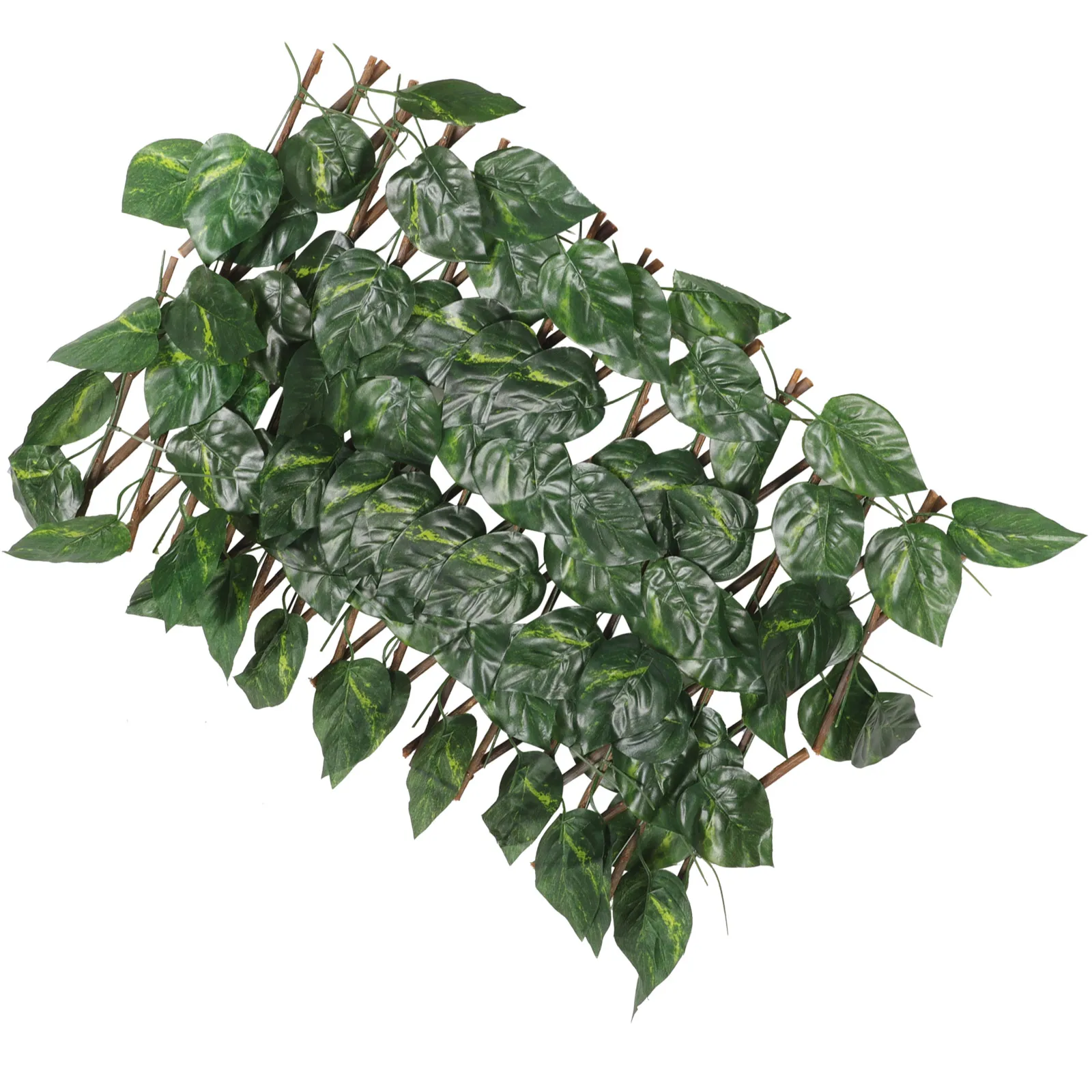 

Expandable 40x20cm Fence Artificial Home Decoration Green Leaves Decor Rattan Plastic Plant Garden Screen Wall