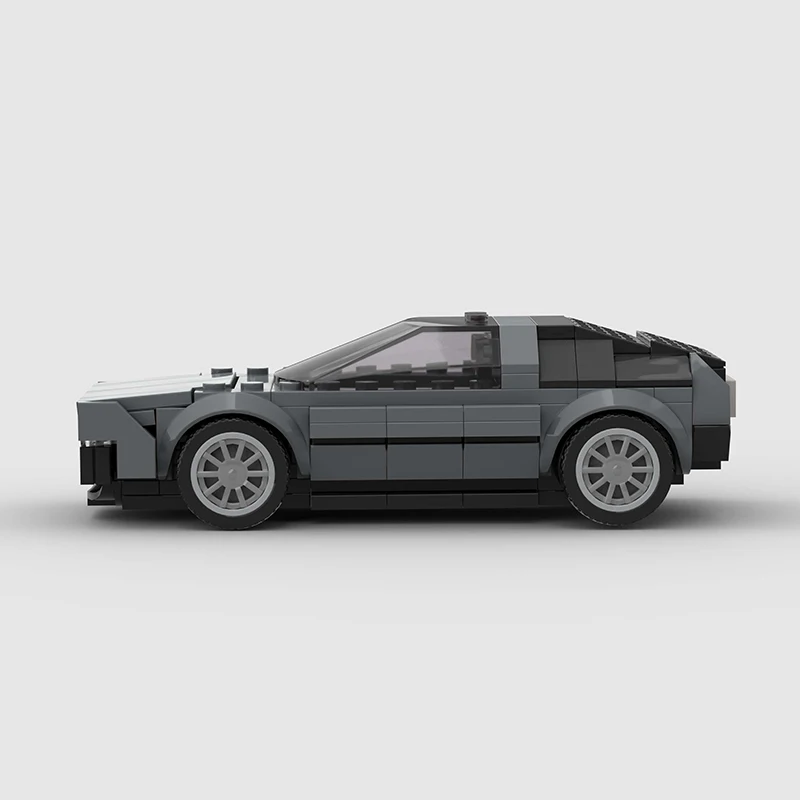 DeLorean DMC-12 MOC Car Speed Champions Super Race F1 Technical Vehicle model Building Block Racing Brick Christmas Gift City