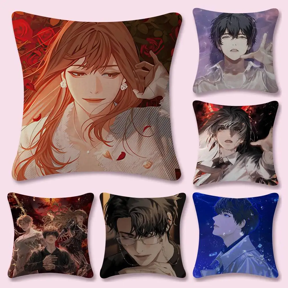 Anime O-Omniscient R-Reader 45*45cm Cushion Cover Cushion Covers Natural Linen Breathable Sofa Bedroom Decor Pillowcase