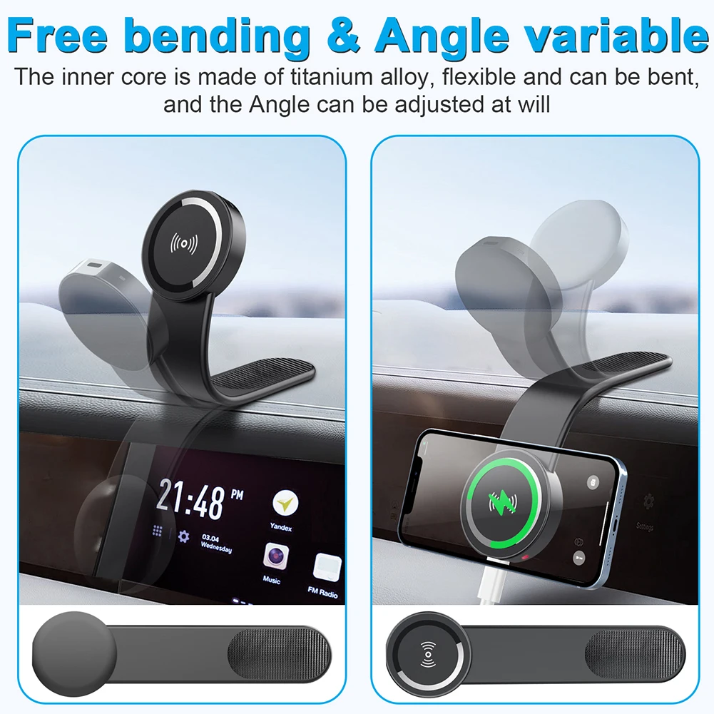 Universal Hook-And-Loop Car Magnetic Phone Stand Adjustables Car Navigating Stand For Automotive
