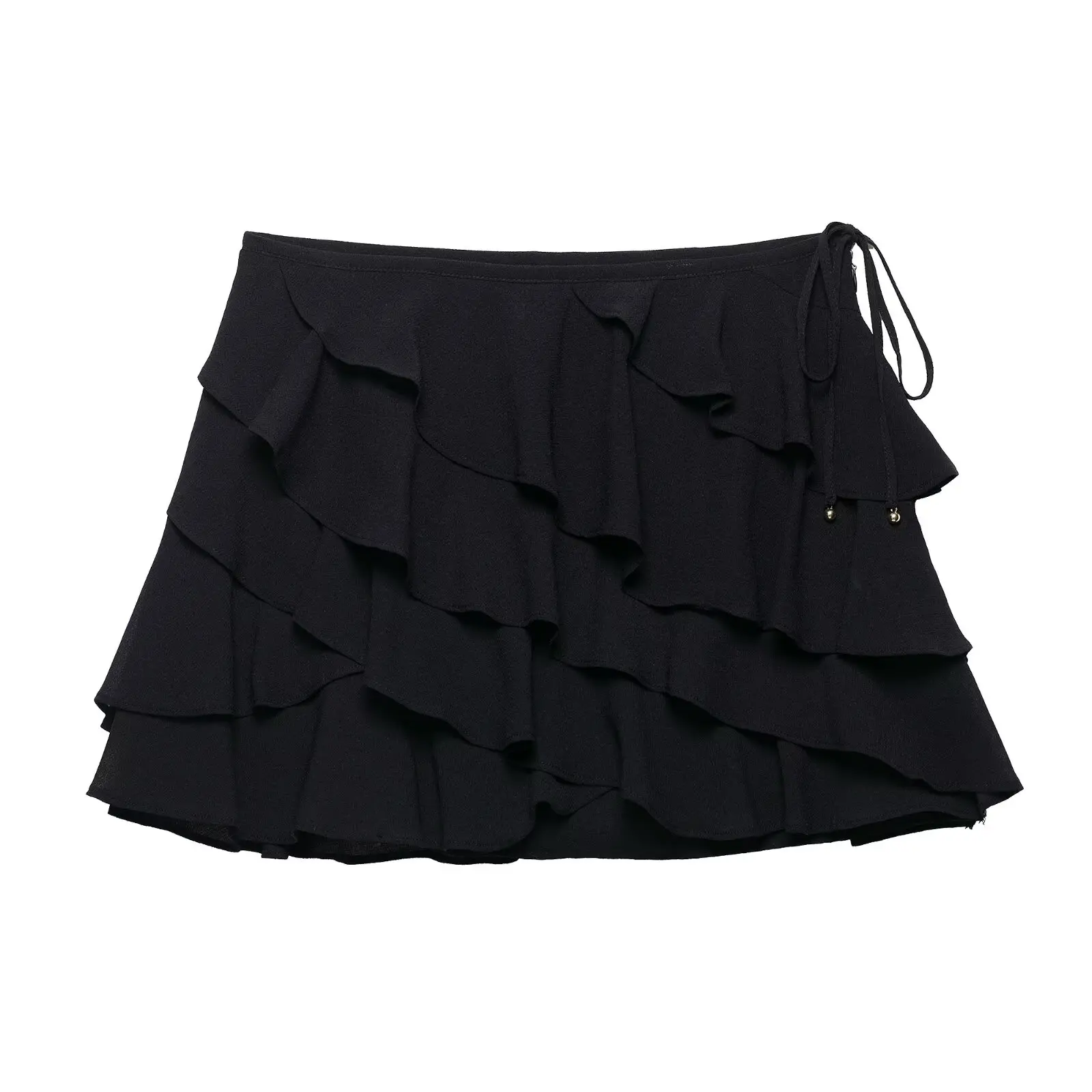 UNIZERA Camicia da donna senza maniche con scollo a V con decorazione impilata alla moda, gonna a vita media, pantaloni, camicia estiva nuovo stile