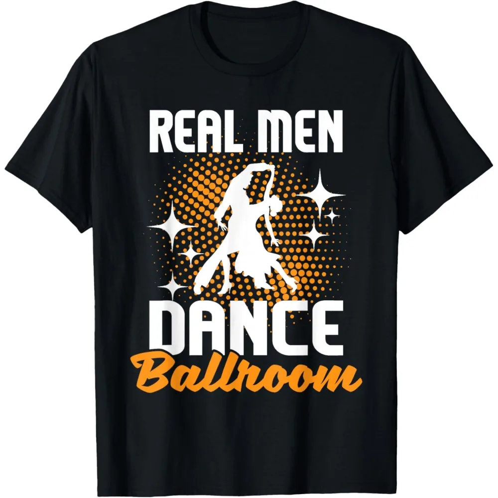 

Настоящая мужская танцевальная бальная футболка, мужская креативная футболка с короткими рукавами для танцев партнера, танцовщицы, инструктора, стильная хлопковая футболка с круглым вырезом