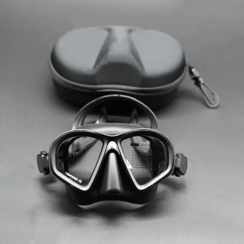 Tempered Glass Freediving Mask Snorkeling Set Foldable Snorkel J-type Diving Mask With Camera Mount