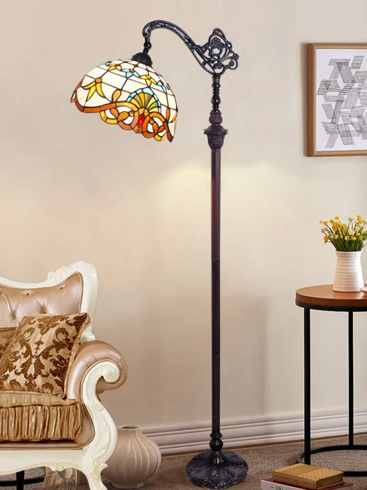 American Retro European Style Living Room Bedroom Study Floor Lamp Creative Sofa Fishing Floor Lamp