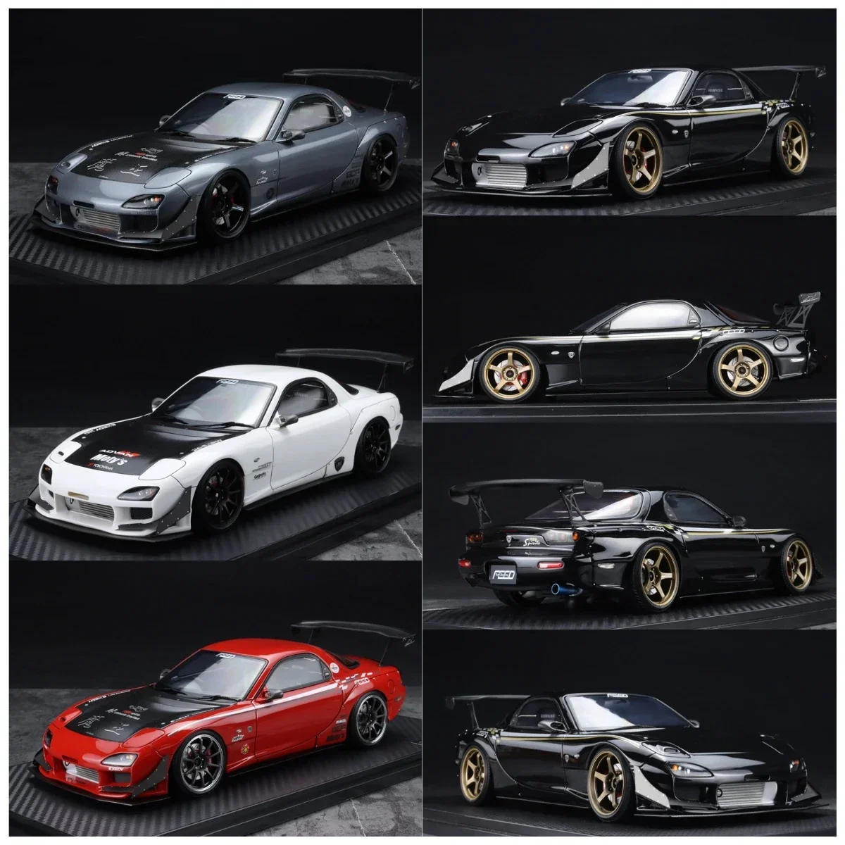 

Модель автомобиля IG Ignition 1:18 FEED RX7 FD3S Demon King Edition JDM, лимитированная серия, статическая модель из смолы и металла