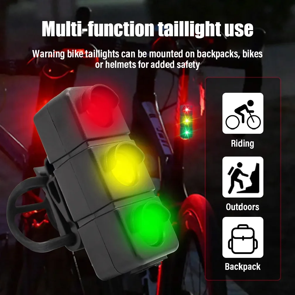 

Bike Light Rechargeable Bicycle Taillight MTB Outdoor Cycling Safety Warning Traffic Taillights Easy to install Bike Accessories