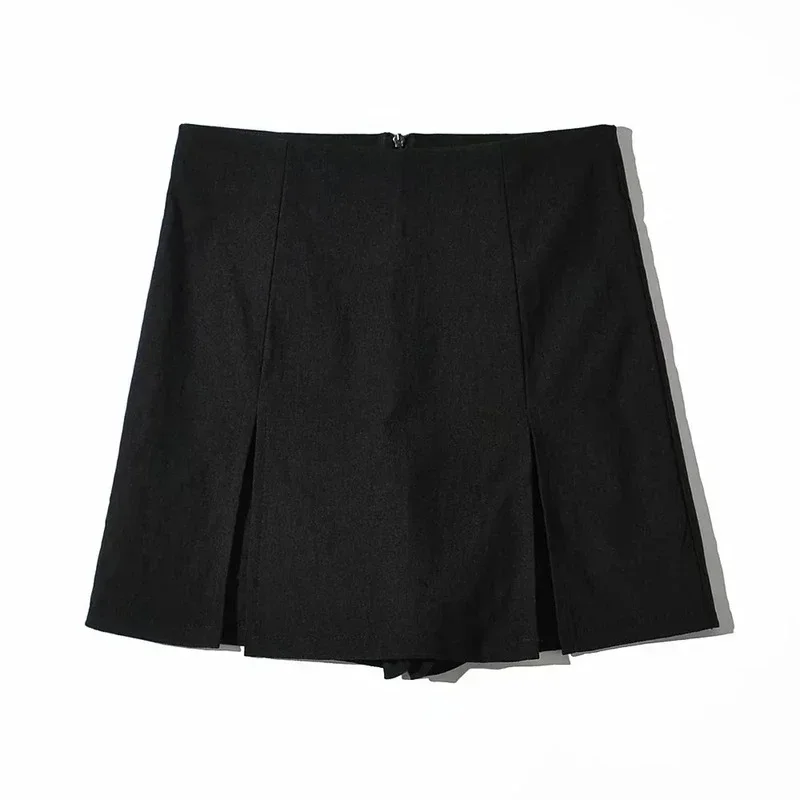 NEW Sexy Split Shorts Skirt Women's Office Ladies Suit Skirt Summer New Black Mini A-line Pants Skirt High Waist Wide Leg Shorts