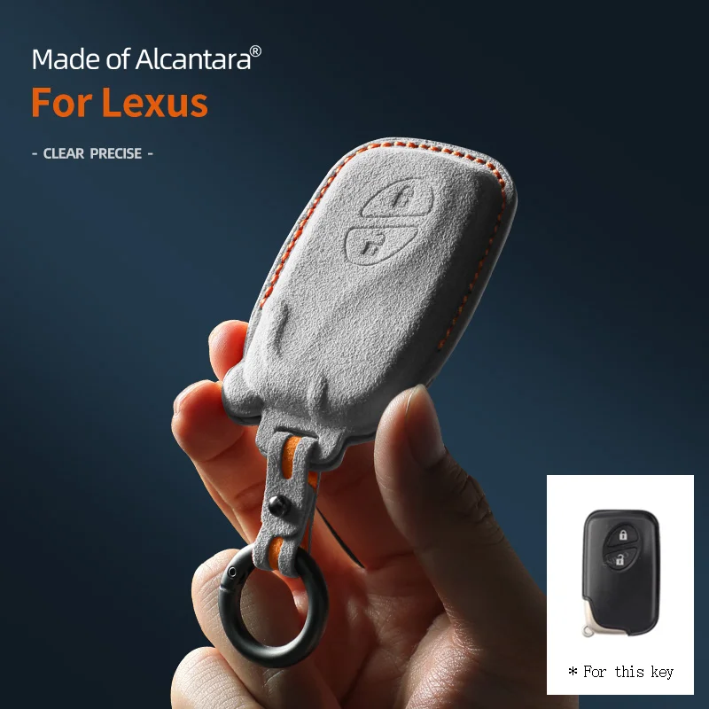 Alcantara Car Remote Key Case Cover Shell For Lexus 2011 2012 2013 2014 2015 CT200h 2 Buttons Keychain Protector Accessories