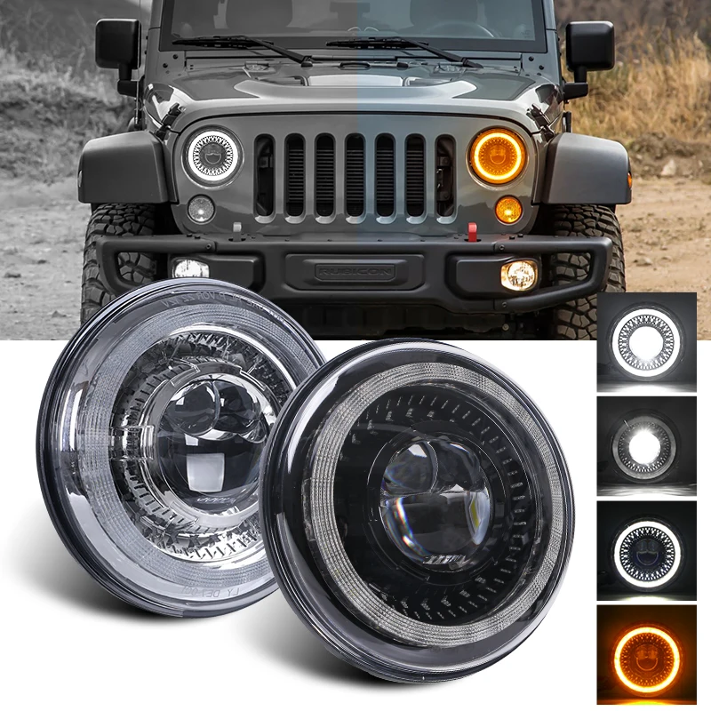 

7INCH LED Headlight 7" Car Headlamp Motocycle Accessories for Jeep wrangler JK TJ CJ VAZ 2121 Lada Niva 4x4 Hummer Lamp DRL