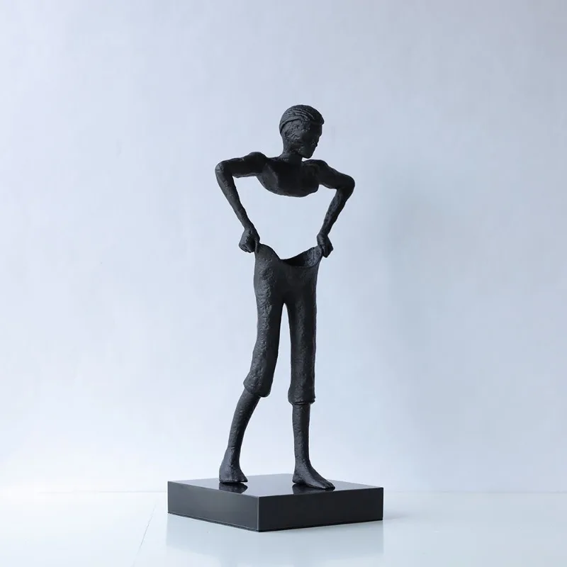 Modern abstract art metal sculpture small ornaments, model room exhibition hall TV cabinet bookcase decorative handicrafts