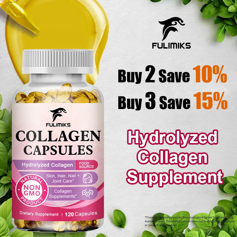 

FULIMIKS Bovine Collagen Capsules, with Biotin & Vitamin C, Supports Skin Hydration, Joint Mobility, Hair Growth & Nail Health