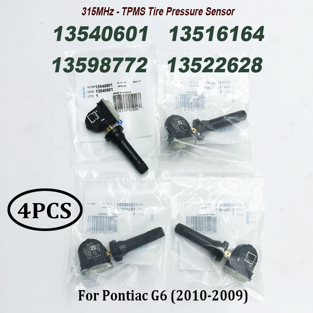 4PCS 13540601 13516164 13598772 TPMS 315Mhz Tire Pressure Monitor Sensor 13589597 13522628 For C-hevy B-uick C-adillac