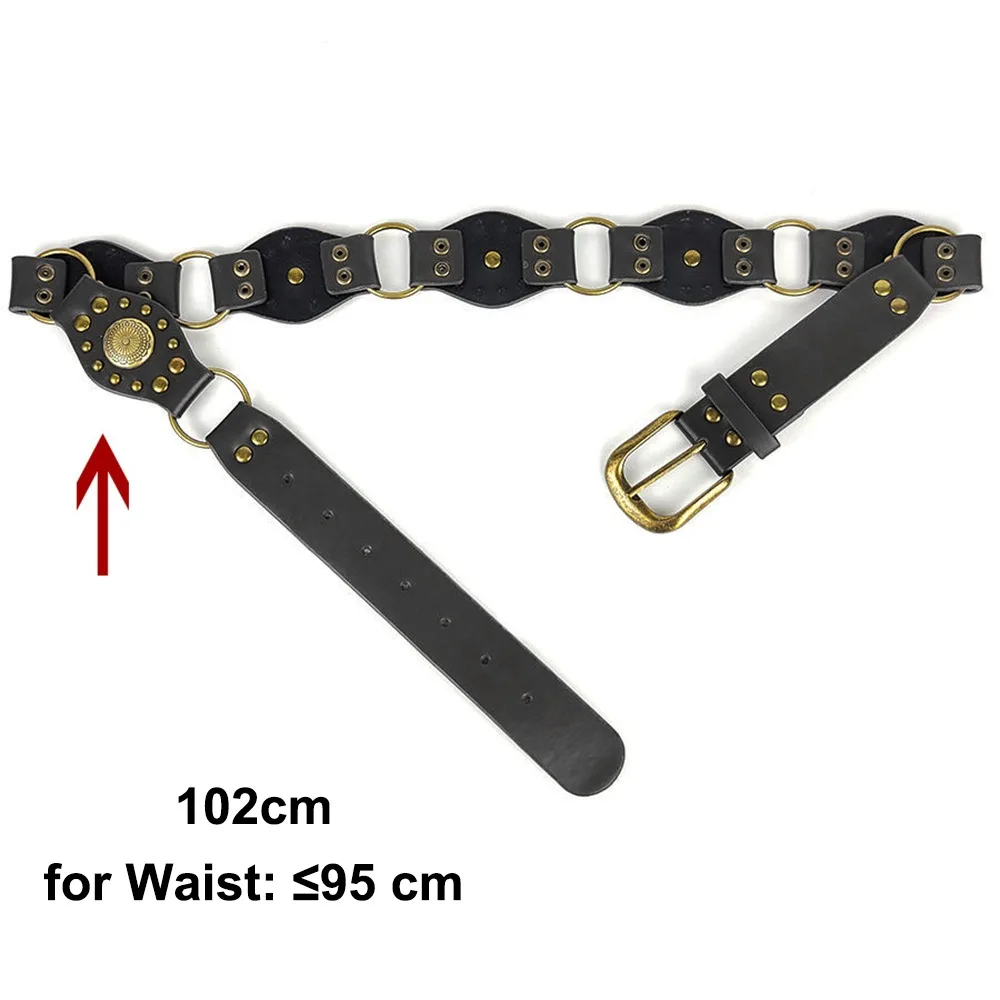 Moda grommet couro do plutônio cinto de cintura vintage rebite cintura larga cinch cinto y2k gótico steampunk cintura jeans feminino