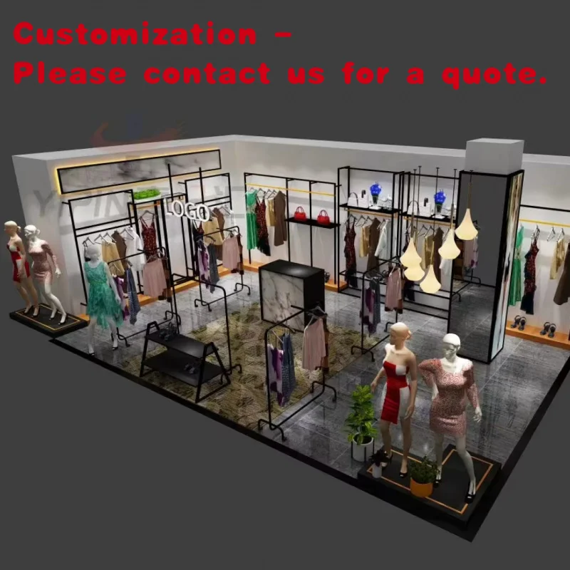 

на заказ. Роскошная подставка для одежды из нержавеющей стали на заказ. Роскошная напольная витрина для одежды. Бутиковые витрины.