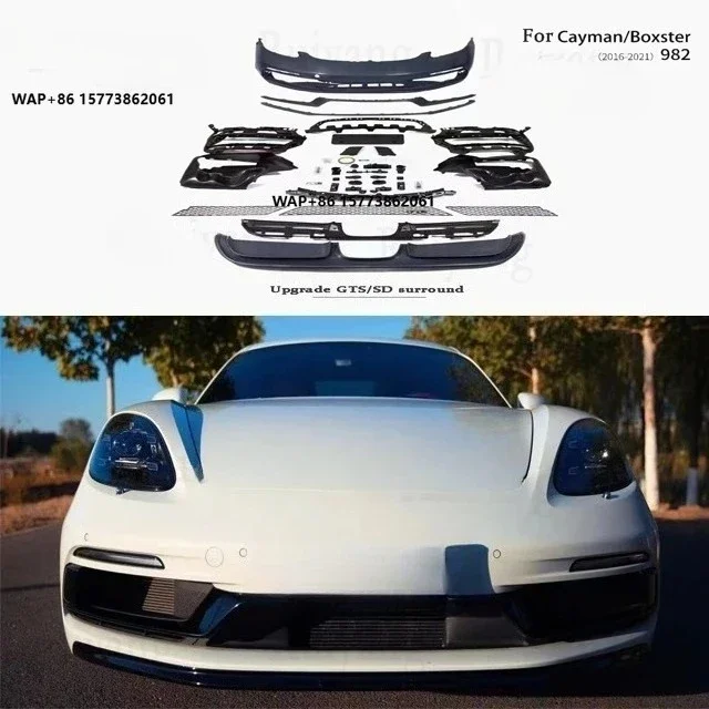 

Комплект обвеса для Porsche 718/GTS Boxster (2016-2023): задняя решетка и передний бампер в стиле GTS, новое состояние