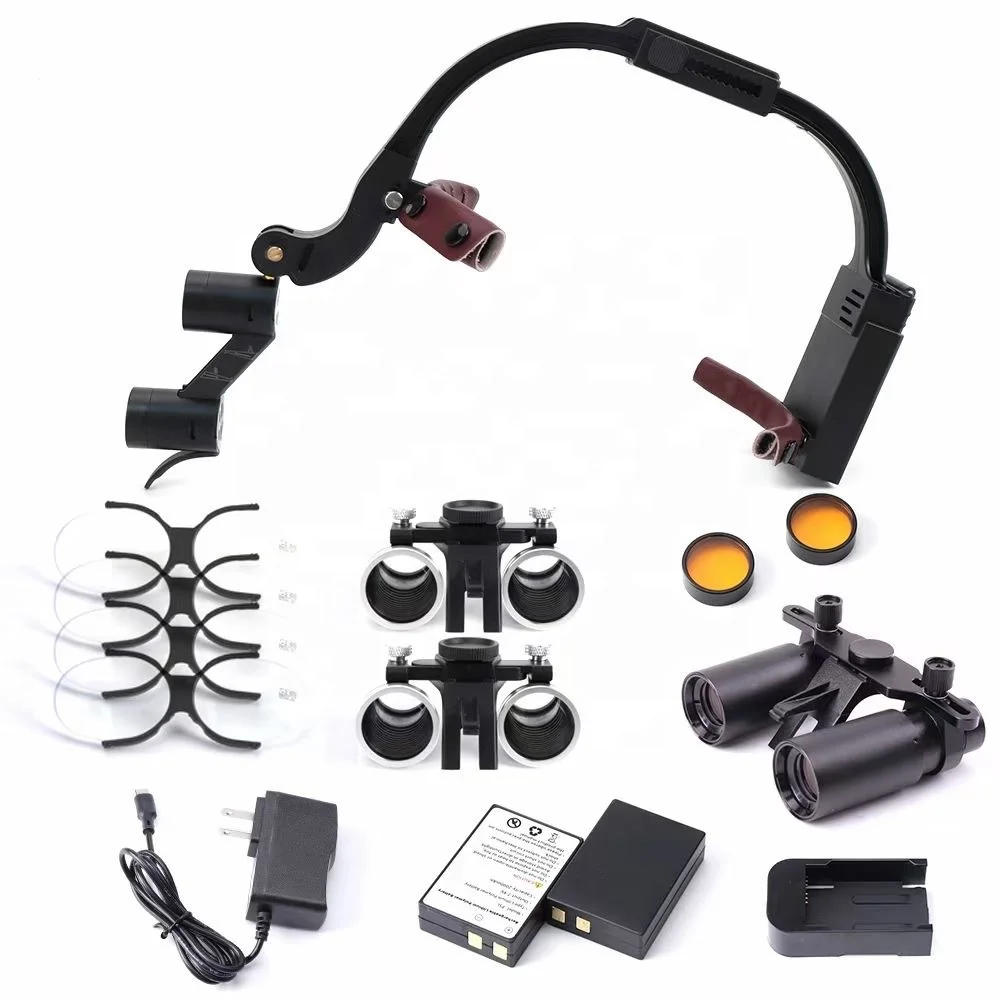 lampe-frontale-dentaire-oem-25x-35x-loupe-medicale-loupe-d'operation-sans-fil-lampe-frontale-chirurgicale
