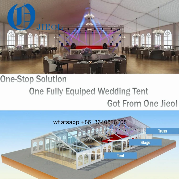 Outdoor luxury clear roof wedding tents canopy for 200 300 500 people