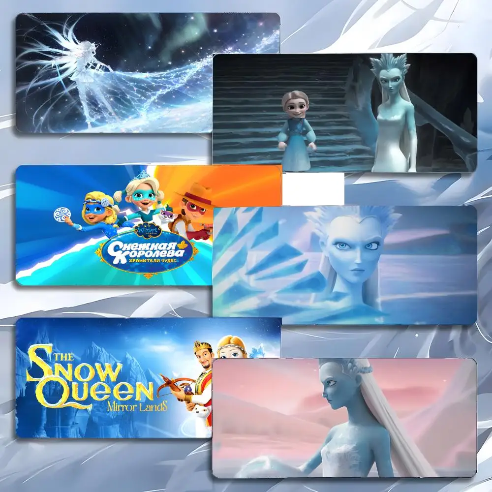 

Коврик для мыши с анимационным магическим изображением Снежной королевы, большой игровой коврик для мыши с утолщенной кромкой, утолщенный коврик для ПК, настольный коврик