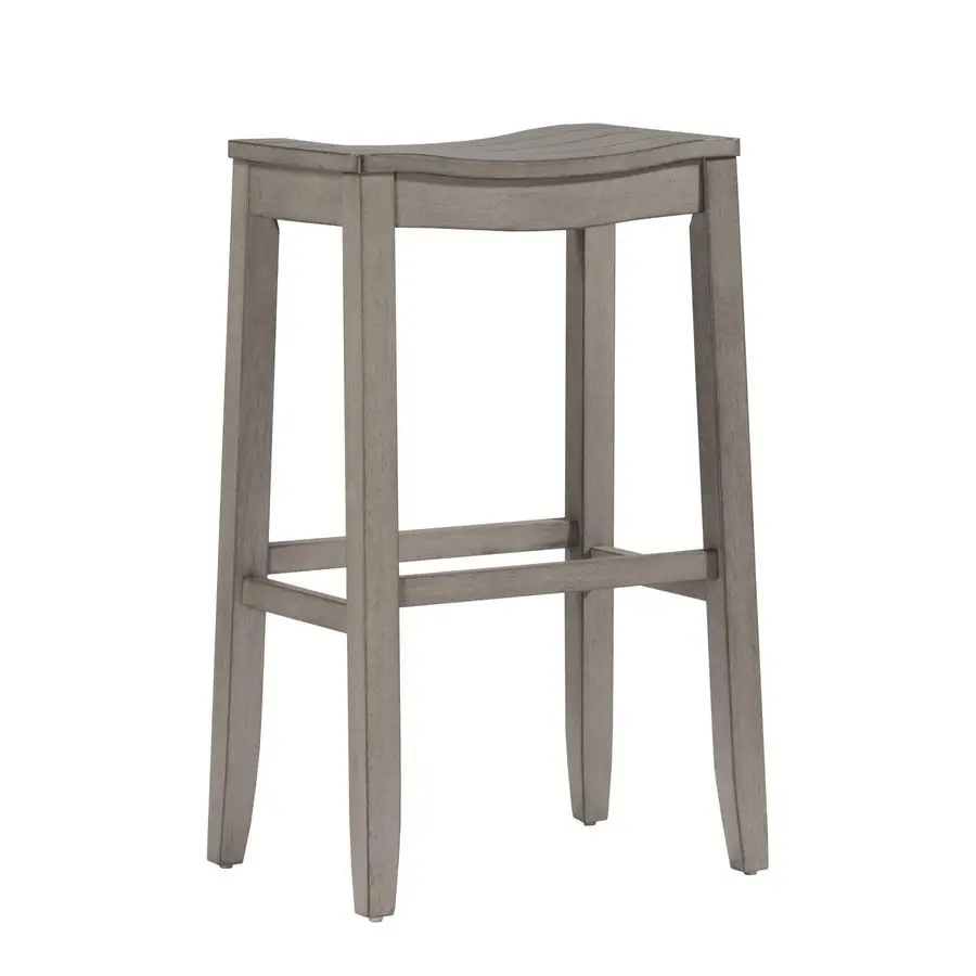 

Furniture Fiddler Backless Saddle Bar Stool, Aged Gray
